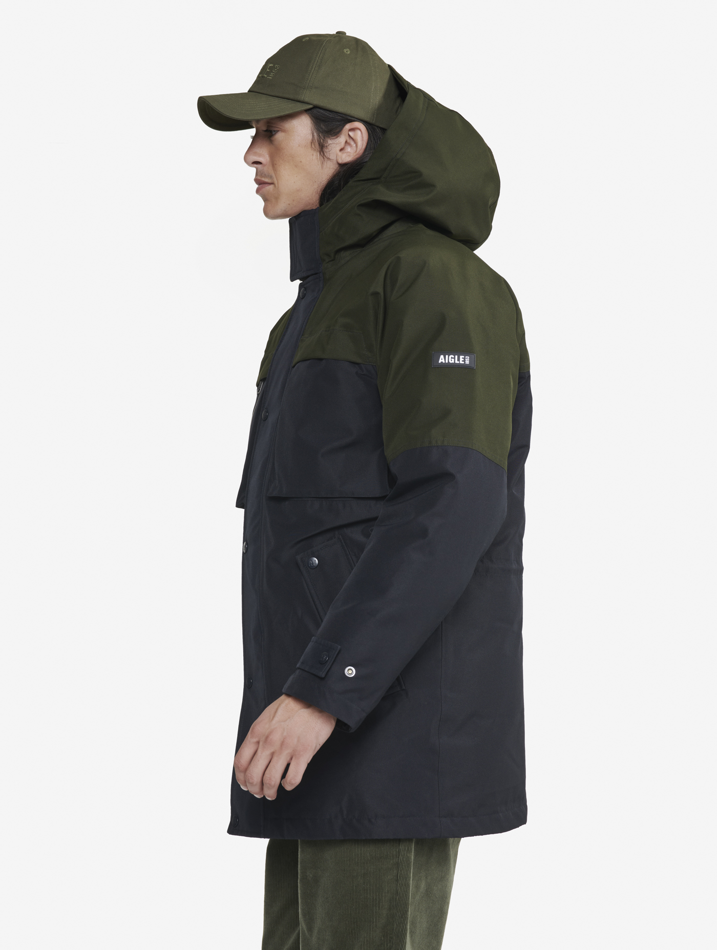 Parka chaude longue GORE-TEX ouate Dupont Sorona avec capuche Aigle seconde main photo 5